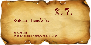 Kukla Tamás névjegykártya