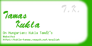 tamas kukla business card